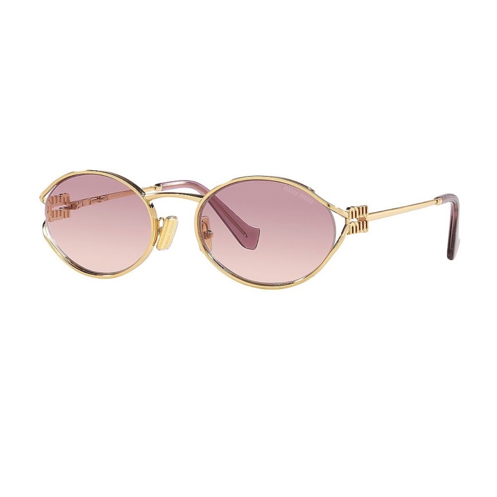 Pink oval Miu Miu sunglasses
